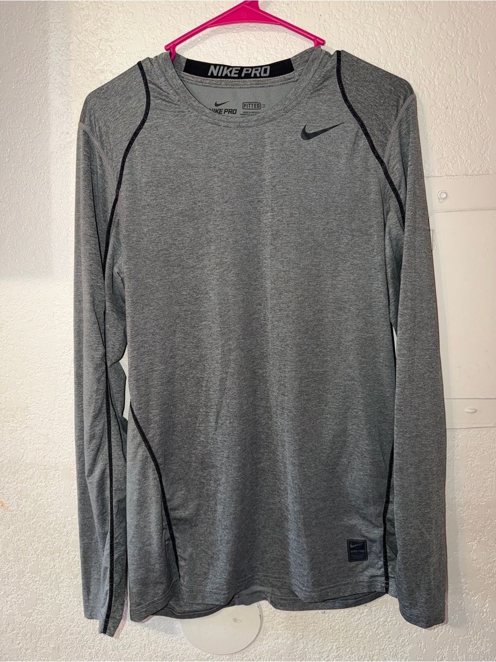 Nike Long-Sleeve Dri-FIT Performance Shirt - Grey with Black Accents